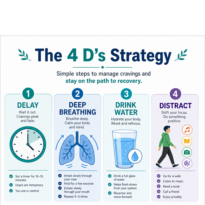 Drug recovery. The 4 D's Strategy