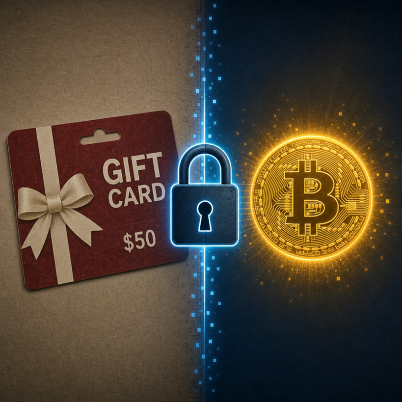 Bitcoin or Gift Cards Dark Web Transactions 