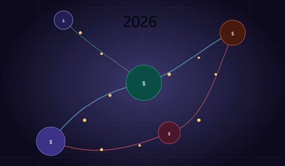 Digital illustration of cryptocurrency flows moving through exchanges