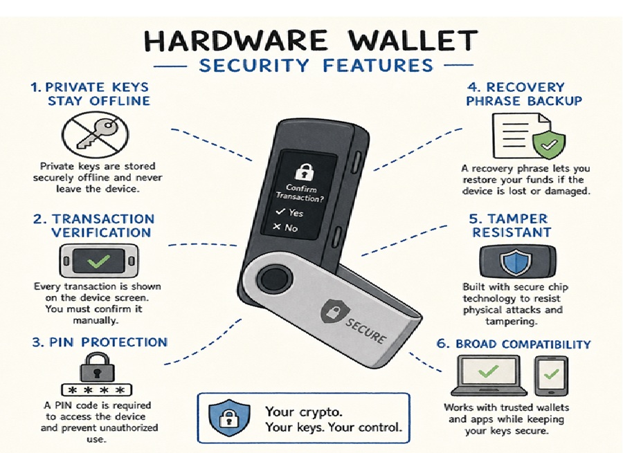 Crypto wallet security illustration