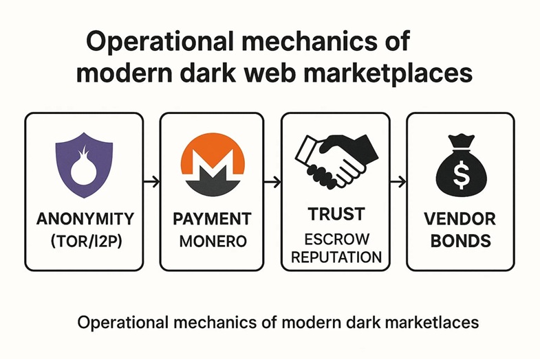 Darknet marketplaces and trading listings