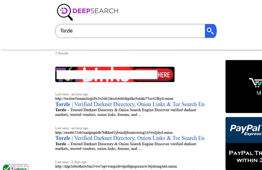 Deep search engine results interface