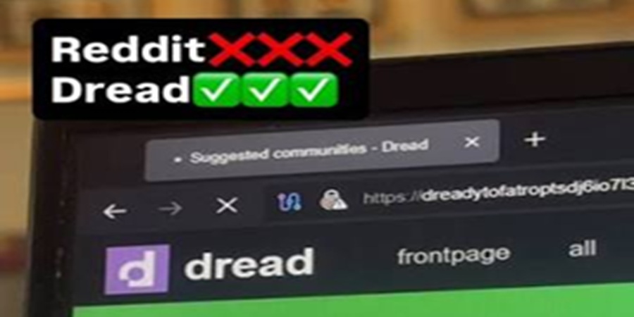 Diagram-style concept of Dread forum communities and subdread structure.