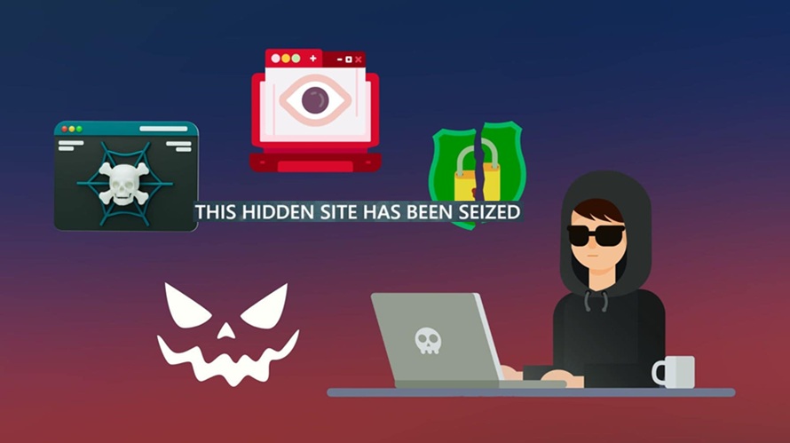 Illustration representing dark web marketplace investigations