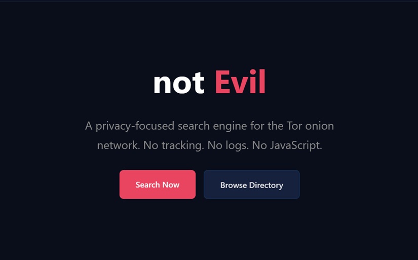 Not Evil search engine