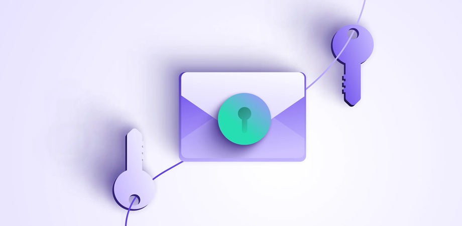 PGP encryption concept showing public and private keys protecting an encrypted message