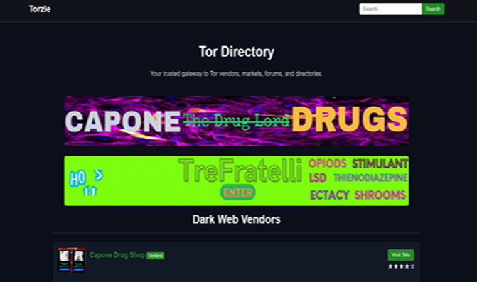 Torzle App Dark Web Directory