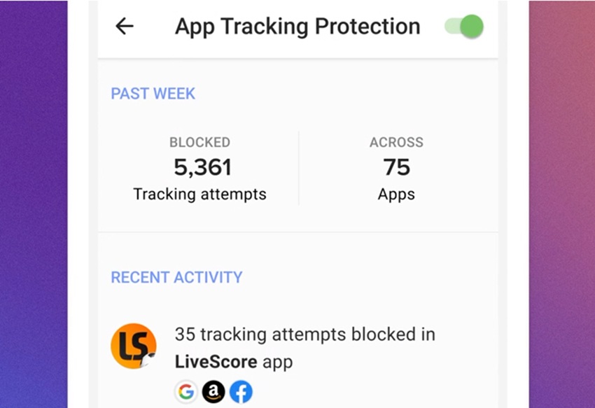 DuckDuckGo Privacy Dashboard showing blocked trackers on a sports news site